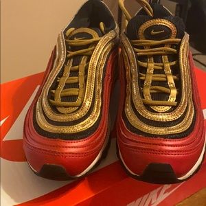 Nike Air Max 97 red and gold
